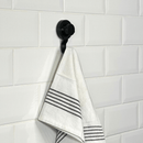 Gancho de Parede Preto Fosco com Ventosa Resistente 10,5cm