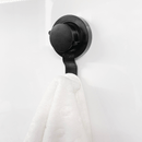 Gancho de Parede Preto Fosco com Ventosa Resistente 10,5cm