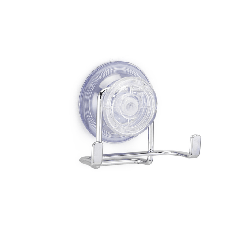 Gancho Duplo Fixação Sucção Ventosa Cromado