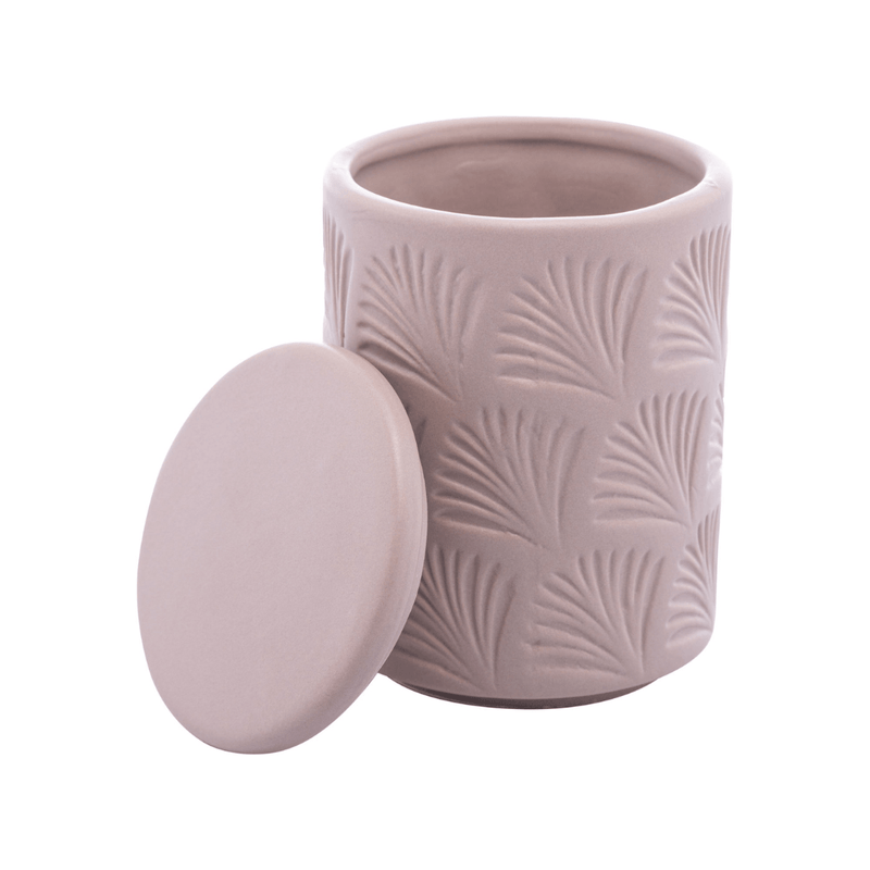 Jogo para Banheiro Leaf em Ceramica Nude 2 Peças