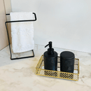 Porta Toalha Bancada Preto Fosco Linha Black