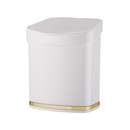 Lixeira 2,5 Litros Branco e Dourado
