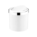 Lixeira Basculante 5 Litros Branca com Cromado