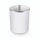 Lixeira Branca 5 Litros Com Tampa Inox