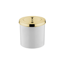 Lixeira Branca com Tampa Dourada 5 Litros