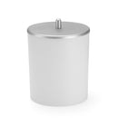 Lixeira Com Tampa 5 Litros Branco Com Cromado Fosco