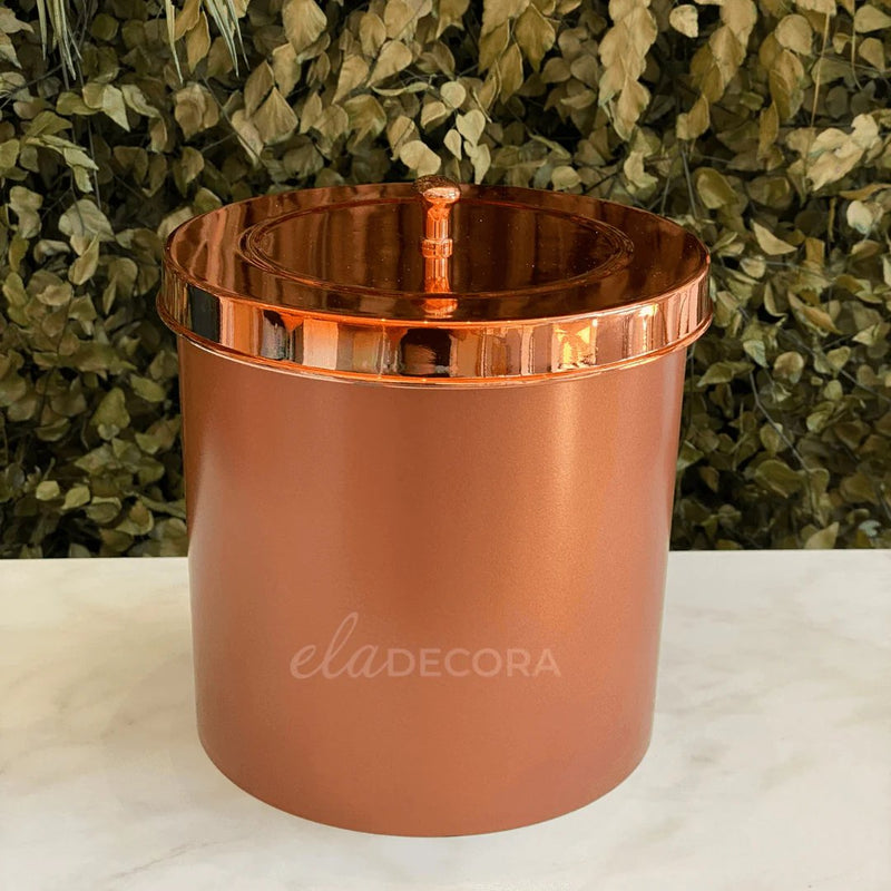 Lixeira com Tampa 5 Litros Rose Gold