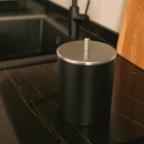 Lixeira Preta 5 Litros Com Tampa Inox