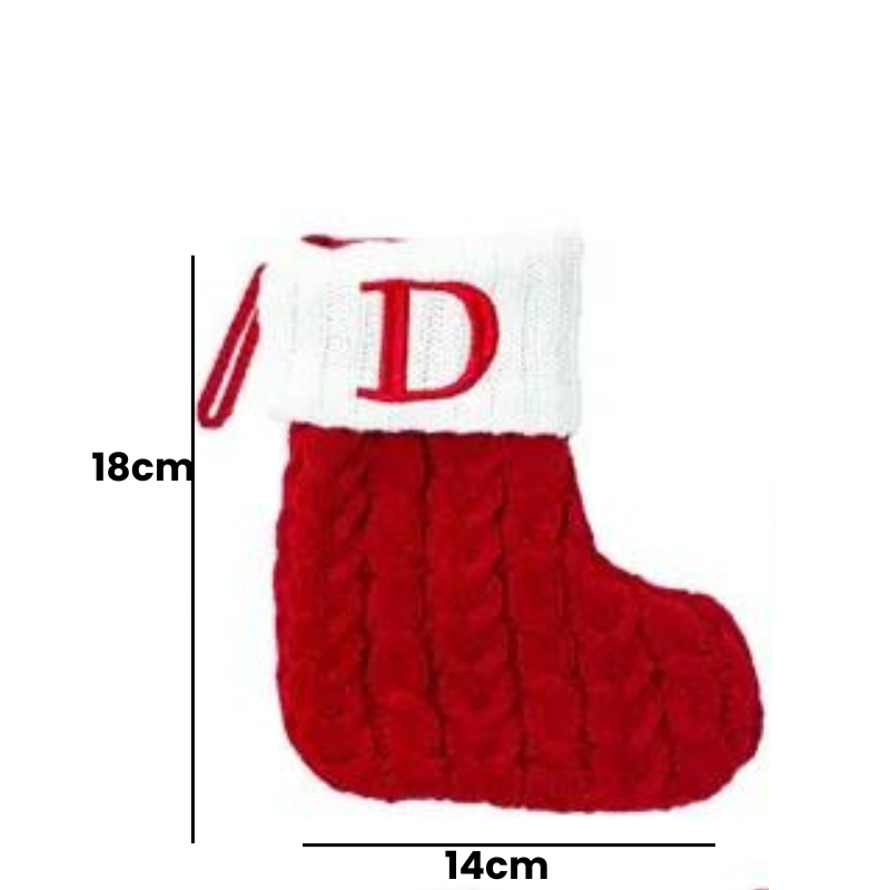 Meias de Natal Letras do Alfabeto