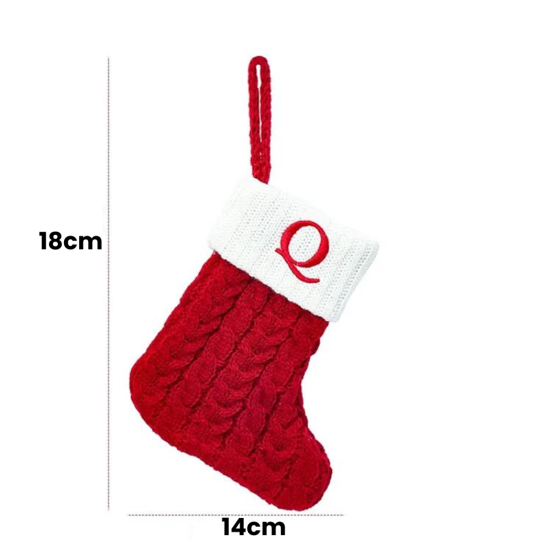 Meias de Natal Letras do Alfabeto