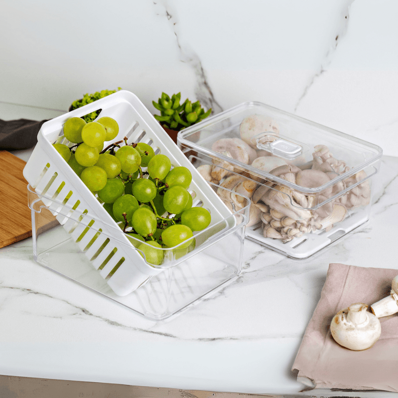 Organizador de Geladeira Clear Fresh com Cesto 2,2 Litros