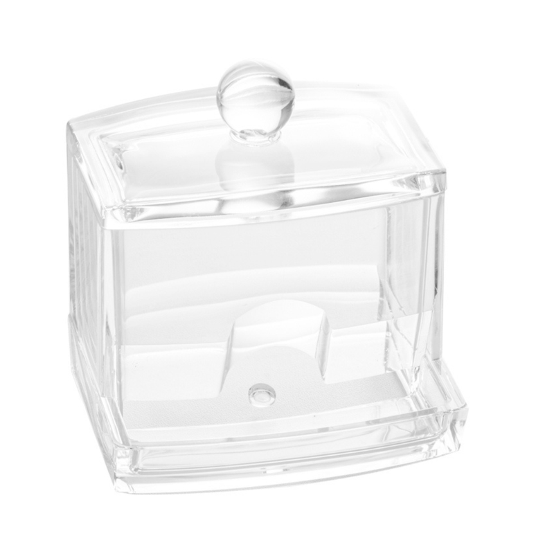 Organizador para Algodão ou Cotonete de Acrilíco Quadrado 9,5cm