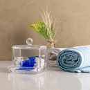 Organizador para Algodão ou Cotonete de Acrilíco Quadrado 9,5cm