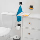 Porta Papel Higiênico Fixação Ventosa Preto