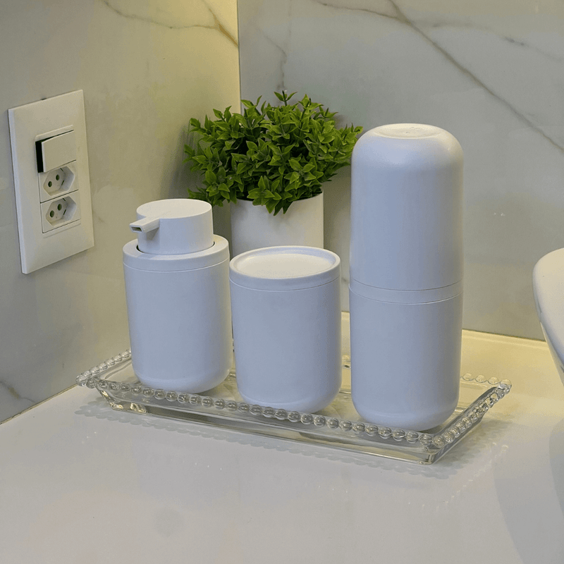 Porta Sabonete Liquido Bold Branco 300ml