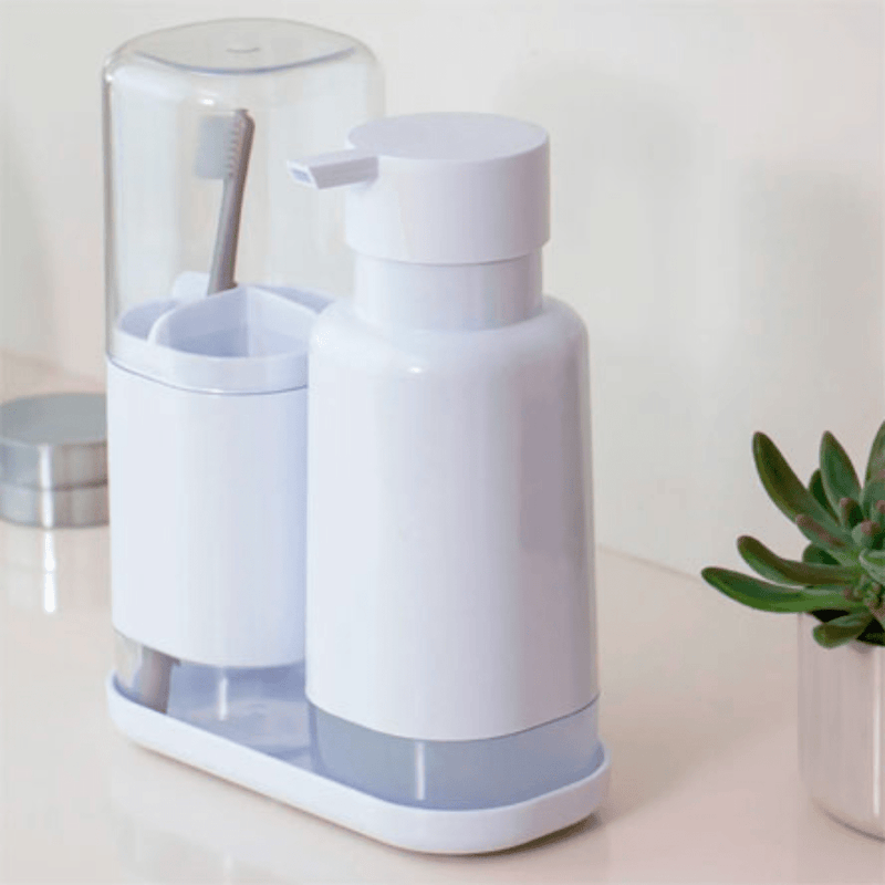 Porta Sabonete Liquido Dual Branco 500ml