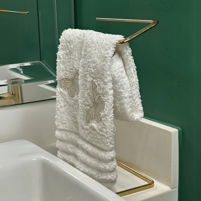 Porta Toalha de Bancada Dourado