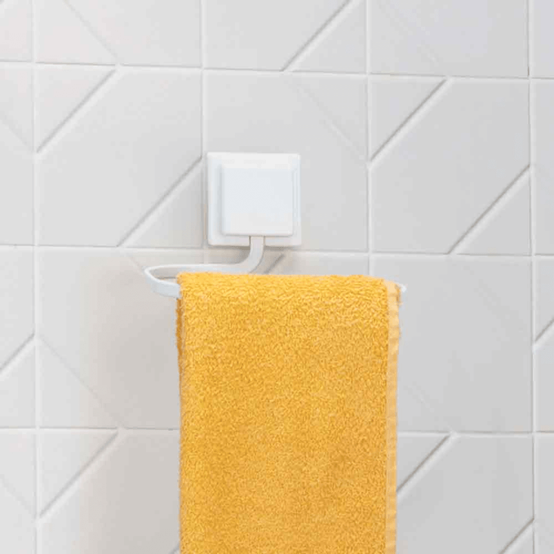 Porta Toalha de Rosto e Mãos Aço Piatina 3M Branco