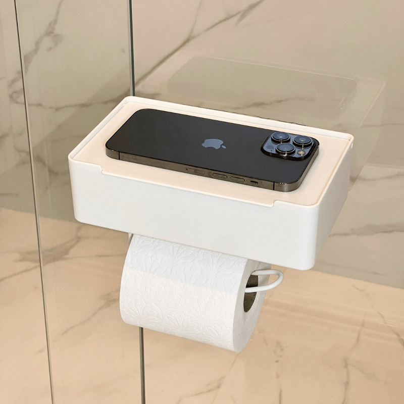 Suporte Papel Higiênico com Porta Objetos 3M Branco