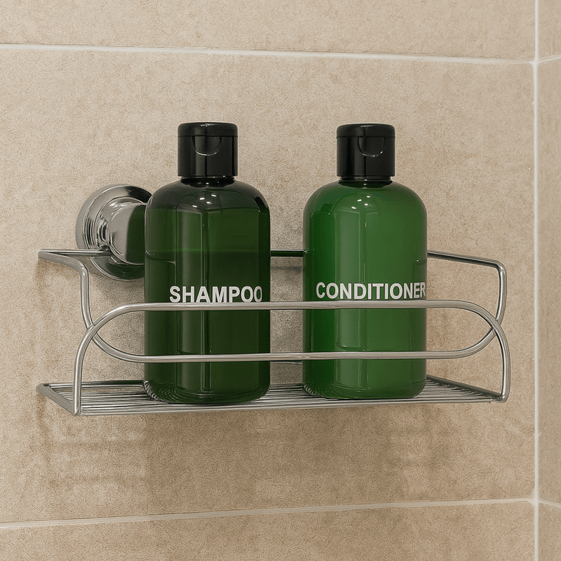 Suporte Cesto Multiuso Fixação por Ventosa Cromado