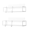 Prateleira Porta Shampoo Cubiko Branca 2 Peças