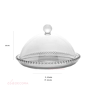 Queijeira Cristal Pearl Bolinha - 20 cm