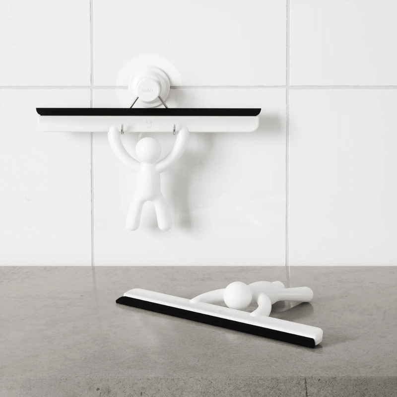 Rodo de Pia com Suporte Buddy Fixação Adesivo Branco 26,7cm