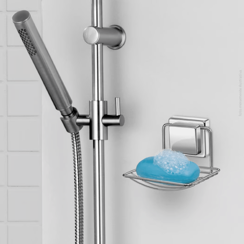 Saboneteira Fixação Ventosa Cromada