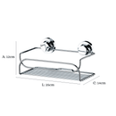 Suporte Cesto Multiuso Fixação por Ventosa Cromado