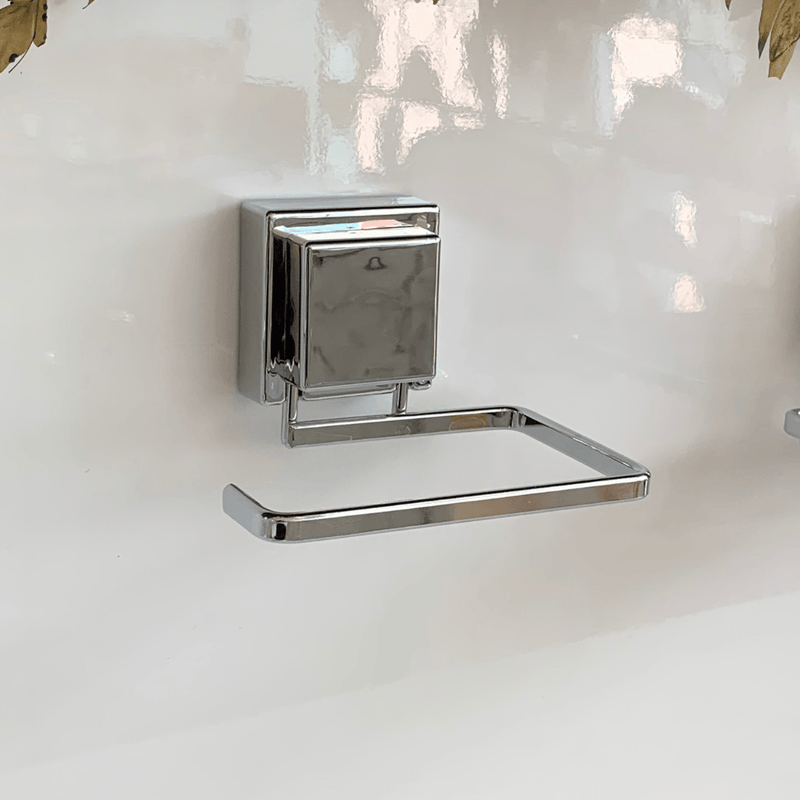 Suporte Para Papel Higiênico Com Ventosa 12,5cm Cromado