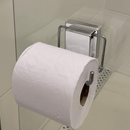 Suporte Para Rolo Papel Higiênico Com Ventosa Fixa Cromado