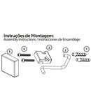 Suporte para Shampoo com Fixação Parafuso 28cm x 11 cm x 11cm  Branco