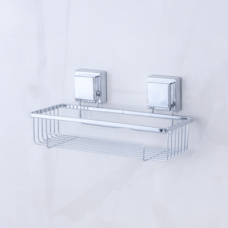 Suporte Para Shampoo Com Ventosa 28cm Aço Cromado