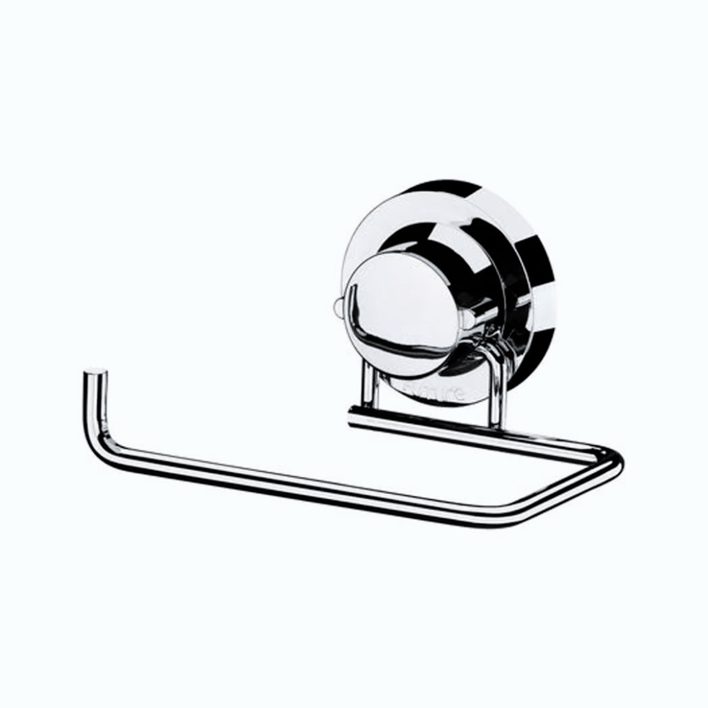 Suporte Porta Papel Higiênico de Parede em Aço Com Ventosa Cromado  Instalação Rápida