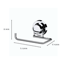 Suporte Porta Papel Higiênico de Parede em Aço Com Ventosa Cromado  Instalação Rápida