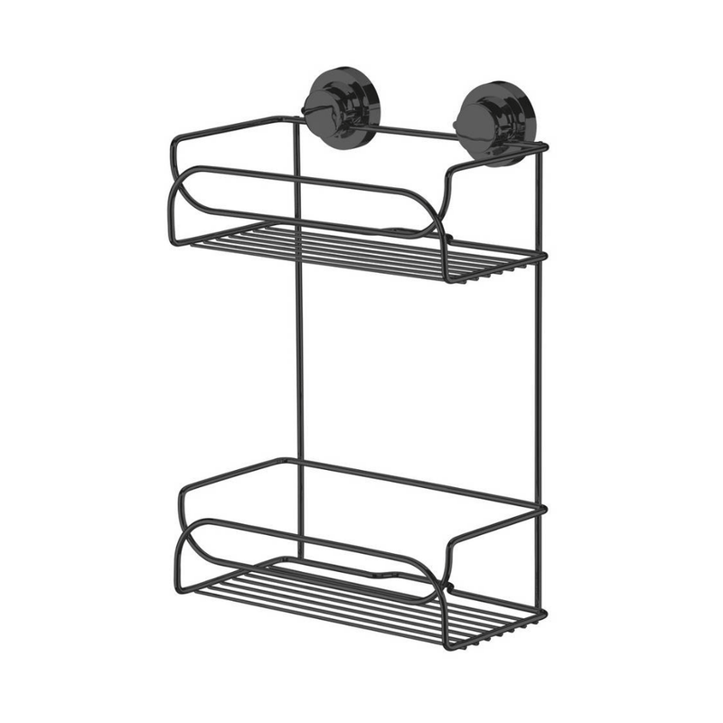 Suporte Shampoo Duplo Fixação Ventosa Ônix