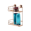 Suporte Shampoo Duplo Fixação Ventosa Rose Gold