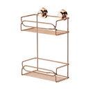 Suporte Shampoo Duplo Fixação Ventosa Rose Gold
