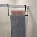 Toalheiro De Box Duplo 45 Cm De Encaixar Preto Fosco Linha Black