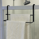 Toalheiro De Box Duplo 45 Cm De Encaixar Preto Fosco Linha Black