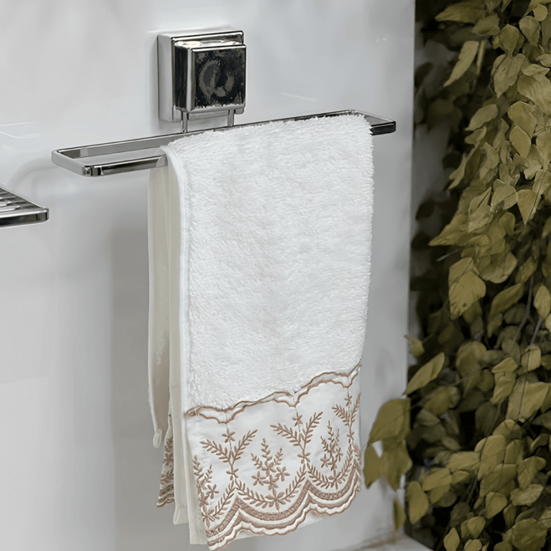 Toalheiro de Lavabo com Ventosa 25cm Aço Cromado
