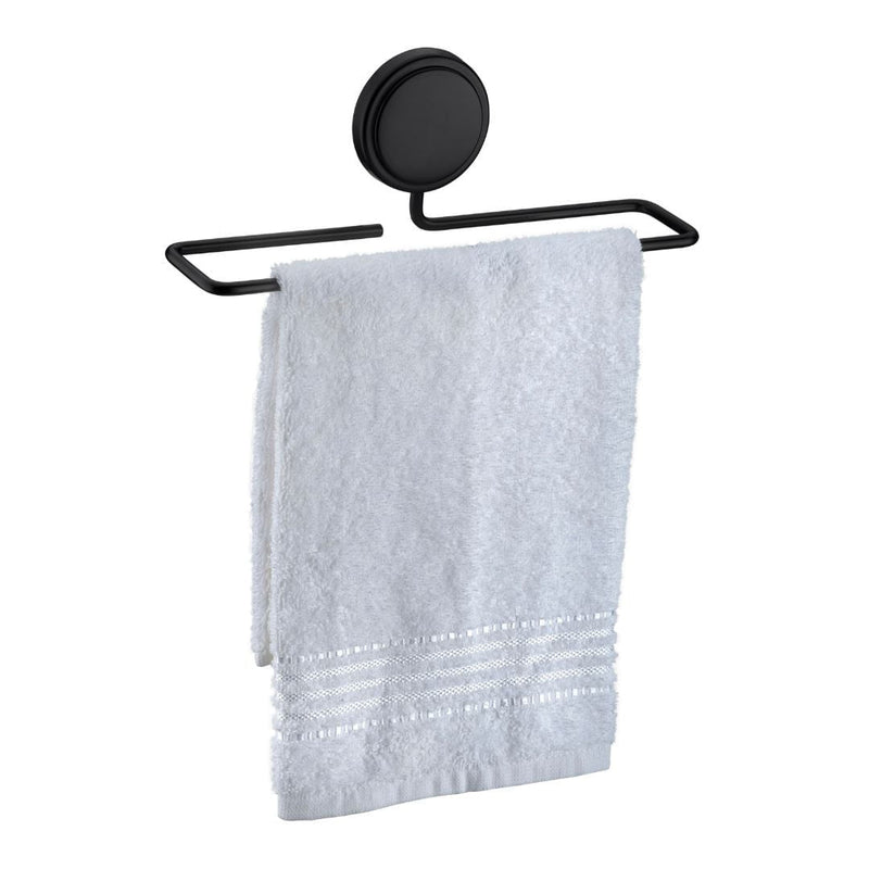 Toalheiro de Lavabo Fixação por Adesivo Preto Fosco 25cm