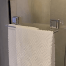 Toalheiro Duplo com Ventosa 45cm Cromado