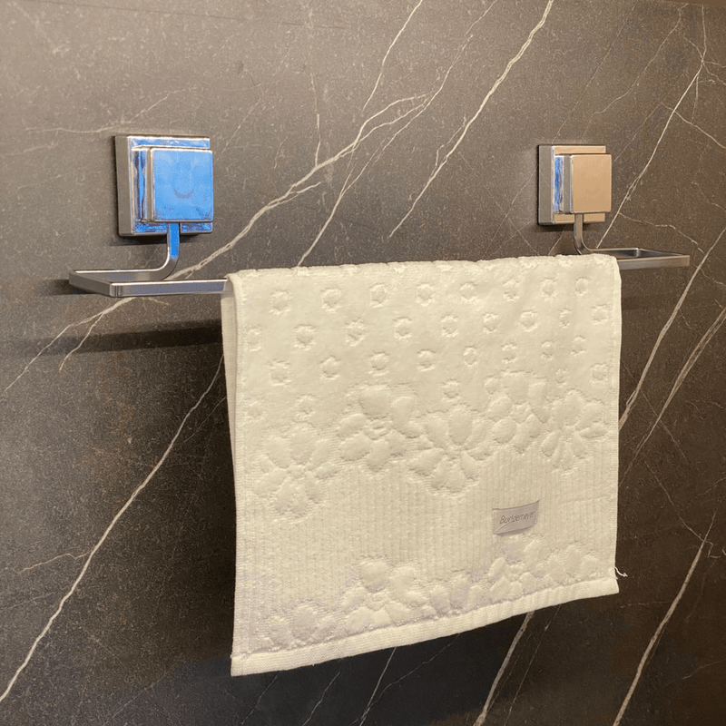 Toalheiro Porta Toalha de Banho de Piatina 3M Cromado 50cm