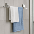 Toalheiro Porta Toalha de Banho Aço Piatina 3M Cromado Fosco