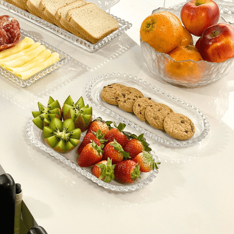 Travessa em Cristal de Chumbo Oval Pearl 24cm